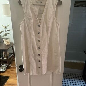 Abercrombie & Fitch white denim mini dress